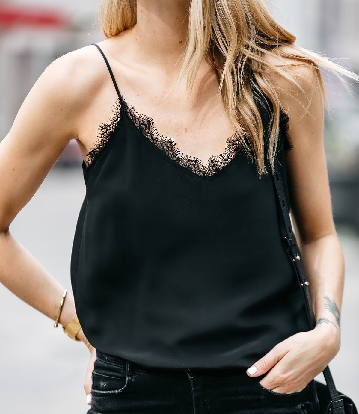 A CHIC WAY TO WEAR A LACE CAMISOLE - Fashion Jackson