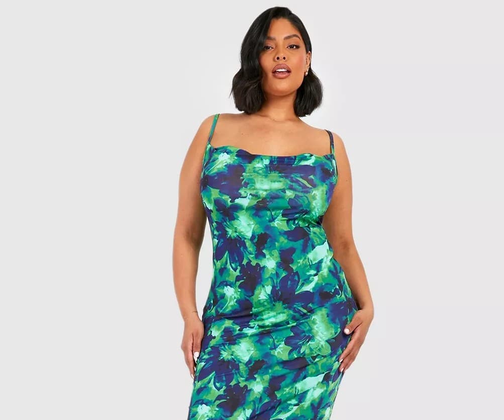 FANDEE Plus Size Maxi Dress for Women Casual Summer Sundress V